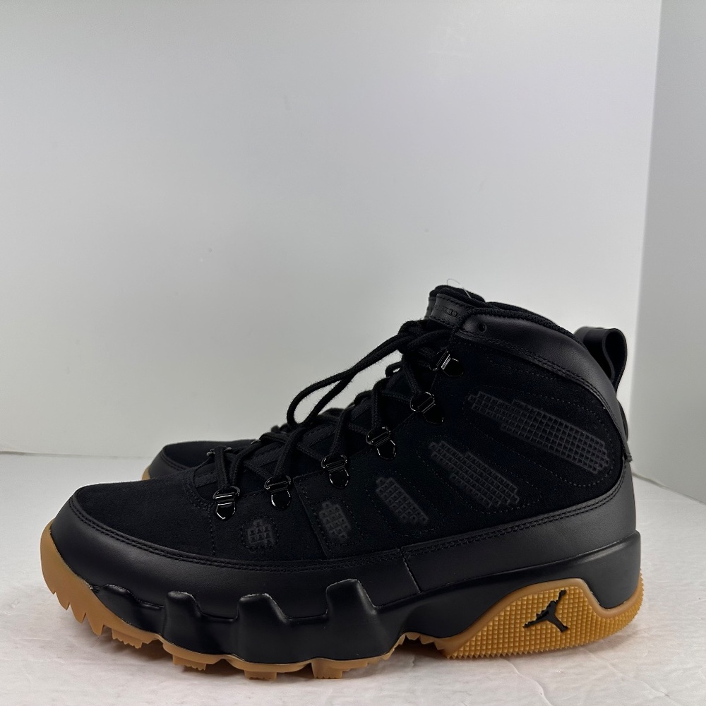 Nike Air Jordan 9 Retro Boots Shoes - Black/ Gum Light Brown (AR4491-025) New - Picture 9 of 13